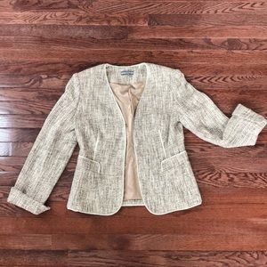 Vintage Honey Tweed Jacket With Hook Closures